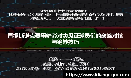 直播斯诺克赛事精彩对决见证球员们的巅峰对抗与绝妙技巧